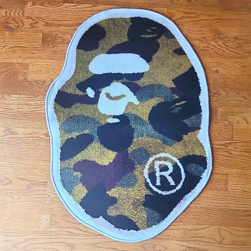Bape Bapehead Camo Rug Mat